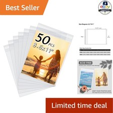 Crystal Clear Sleeves 50 Pack Acid-Free for 8.5x11 Art Prints Storage