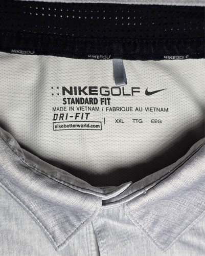 Nike Golf Mens Gray Red and Black Striped Short Sleeve Polo Size XXL - Picture 3 of 9