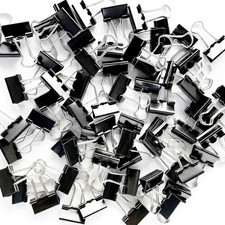 Binder Clips 96 Pack Small 3/4 in Black Paper Clamps Office School Supplies
