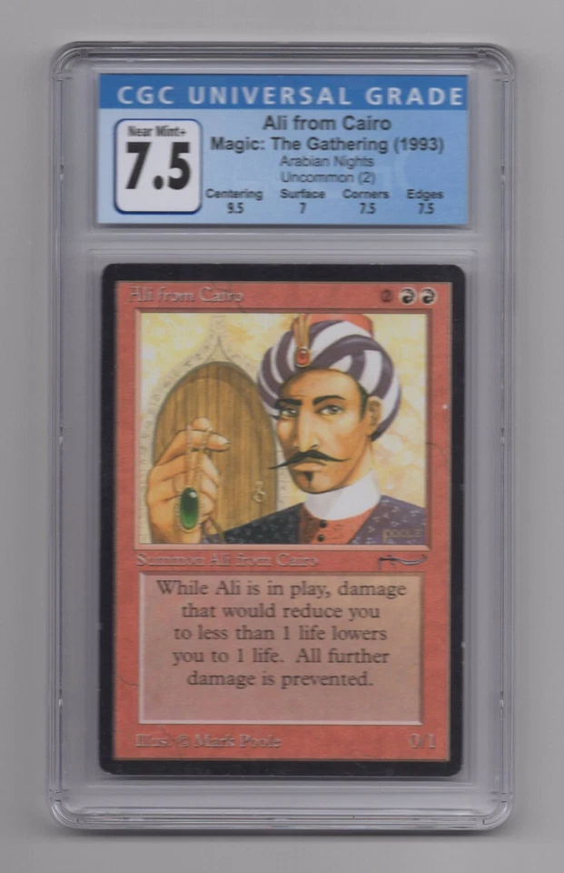MTG: Magic Arabian Nights - Ali from Cairo (CGC Graded 7.5) - Cert# 3810427004 - Image 3 of 4