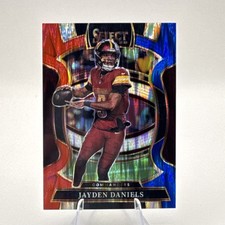 JAYDEN DANIELS 2025 Panini Select - Concourse Red & Blue Shock Prizm #88