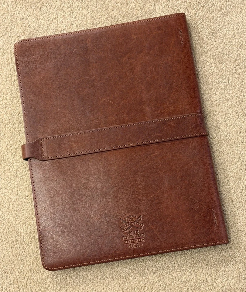 Coronel Littleton - No. Cartera de cuero 18 - cuero de tirón marrón - hecho en EE. UU. Foto 2 de 4