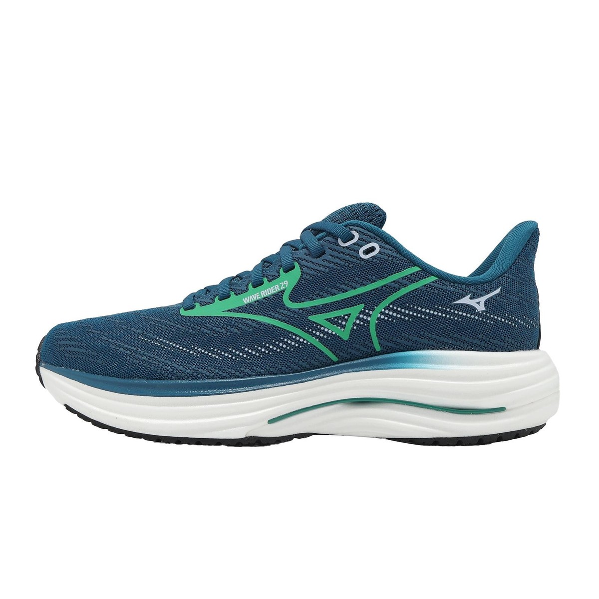 Mizuno Wave Rider 29 Blue Green Men Road Running Jogging Shoes
