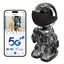 5Ghz WiFi Robot Indoor Camera Pet/Baby Camera with Phone App Motion Detection