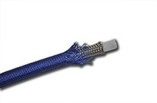 8mm 5/16 Nylon Stainless Steel Braided PTFE Teflon Fuel Hose Line E85 Blue ...