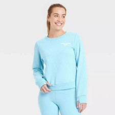 All In Motion Women's "Wellness Era" Crewneck Graphic Sweatshirt Blue Size XL