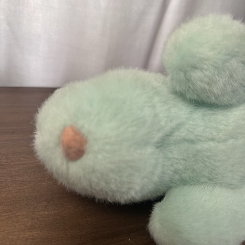 Vintage Commonwealth Bunny Plush Mint Green Easter Rabbit Stuffed Animal Flower - Picture 8 of 9