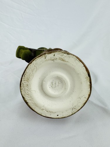 Encendedor de mesa japonés vintage cerámica caballo pieza de ajedrez diseño cobre verde - Imagen 4 de 7