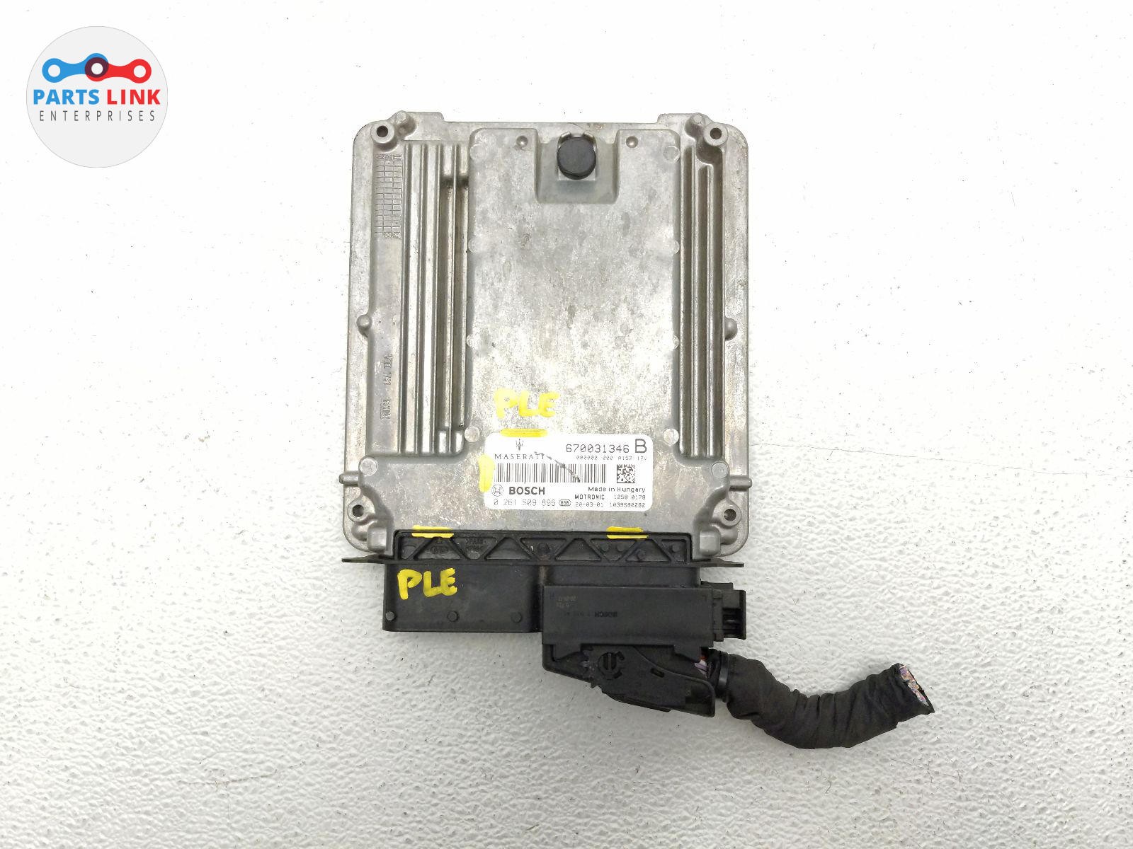 2017-20 MASERATI LEVANTE ENGINE CONTROL MODULE ECM ECU HARNESS 670031346 M161