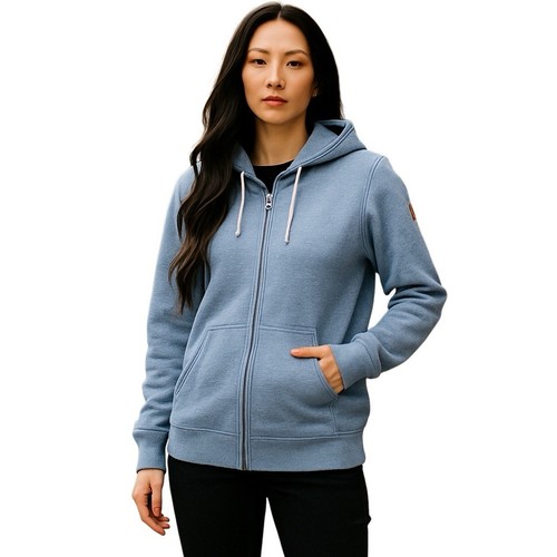 Fjallraven Ovik Hoodie Sweatshirt Gray Womens Size Small Cotton Pullover