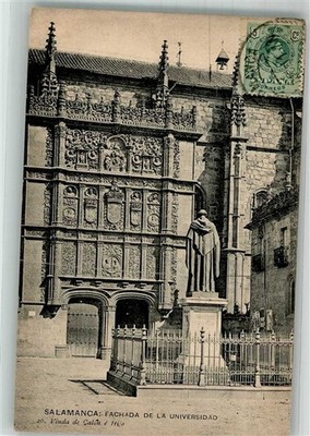 38239526 - Salamanca Denkmal Fasade Universitaet Marke bildseitig Kastilien-León