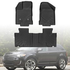 Tpe Front 2nd Row Floor Mats Liners For 2011-2014 Ford Edge Sport Utility New Tpe Front 2nd Row Floor Mats Liners For 2011-2014 Ford Edge Sport Utility New