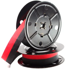 L C Smith Desktop Typewriter Twin Metal Spools with New Black Red Ribbon