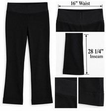 Vintage Mimi Maternity Pants M Black Flare Cuffed Made In USA Stretch 28 Inseam