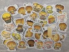 Cute Kawaii Burndt Bread 35 pc MATTE Journaling Scrapbooking Stickers Flakes