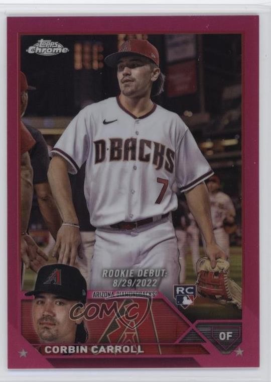 2023 Topps Chrome Update Rookie Debut Magenta Refractor /399 Corbin Carroll 5d5