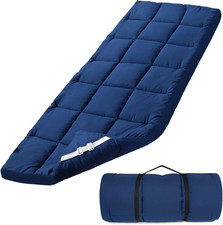 Cot Mattress Topper Improved Thickness , Foam Quilted Pads for Camping, Soft Co