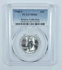 1948-S Washington Quarter Boston Collection MS64 PCGS Blue Label *3587
