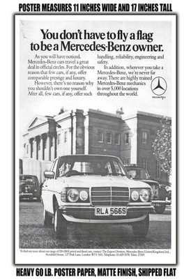 1978 Mercedes Benz 280E - 11x17 Poster