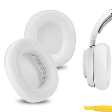 Geekria Mesh Fabric Ear Pads for Arctis Nova Pro Wired Headphones White