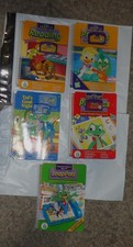 LOT OF 5 Leap Frog LEAPPAD BOOKS w/ CARTRIDGES Reading Math Activity Phonics