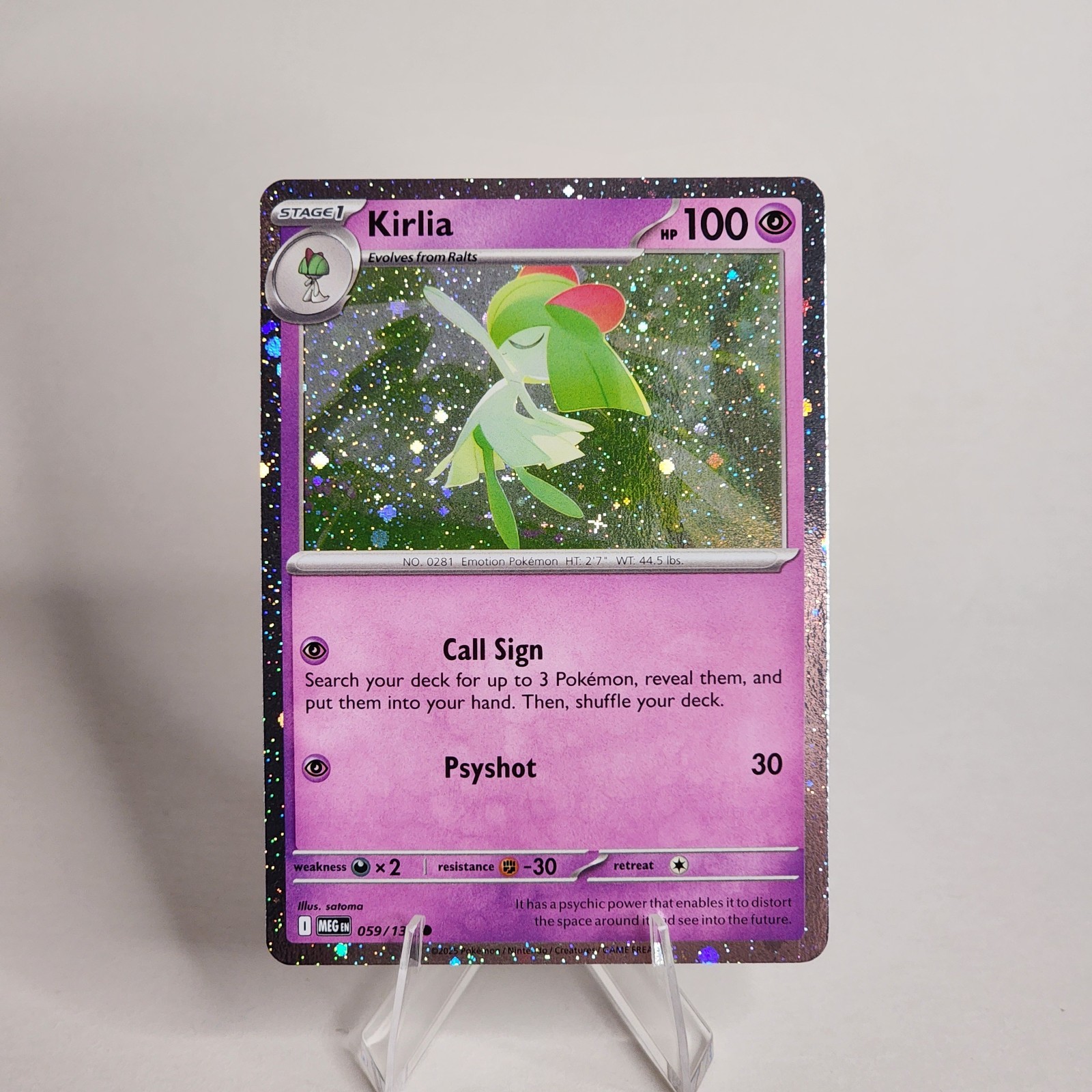 Pokemon TCG Kirlia 059/132 Mega Evolution Cosmos Holo