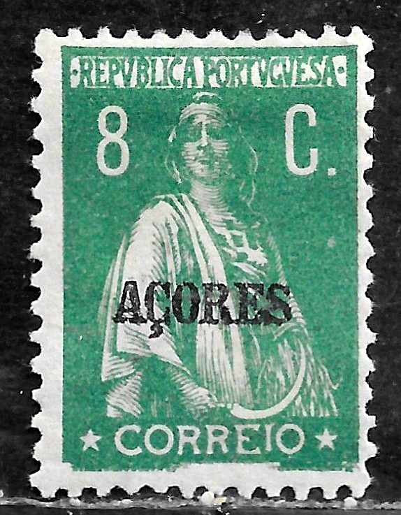 HICK GIRL-  MINT PORTUGAL-AZORES STAMP   SC#179  1922  CERES ISSUE    H390