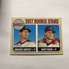 2017 Topps Heritage Rookie Stars Braden Shipley / Matt Koch #384 Diamondbacks