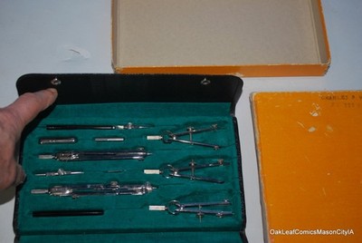 Vintage Dietzgen Constructo 1096T Germany Compass Engineering Drafting Tools Box