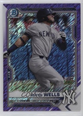 2021 Bowman Chrome Prospects Purple Shimmer Refractor 46/250 Austin Wells 0e3u