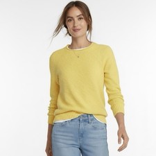 L.L. Maglione maglia slub 100% cotone testurizzato BEAN taglia media giallo primavera