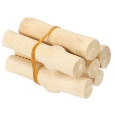 6 Pcs 10cm Wood Log Sticks, 0.7-1.1 Inch Natural Wood Craft Sticks, White