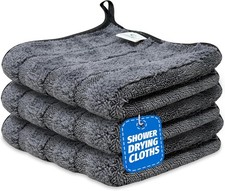 Magic Bathroom Cleaning Cloths Streak Free Shower Glass Condensation Cloths 3 PK