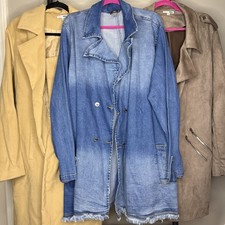 Bundle Lot of 3 Women’s Plus Size 3X Blazer Jacket Trench Stylish Various Brands