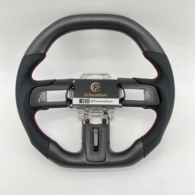 For Ford Mustang 2015-2023 SHELBY GT350 Matte Real Carbon Fiber Steering Wheel