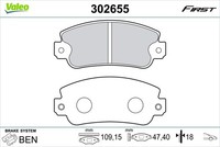 Valeo Bremsbelagsatz, Scheibenbremse Vorderachse U.A. FüR Autobianchi, Fiat