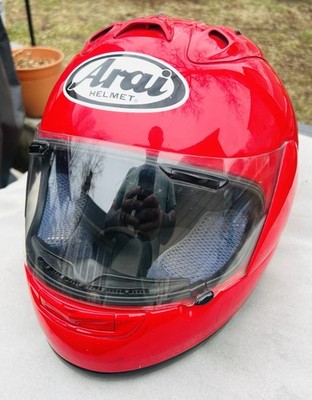 Vintage Arai RX-7 Corsair Red Full Face Helmet/Clear Visor/Size Vintage Arai RX-7 Corsair Red Full Face Helmet/Clear Visor/Size