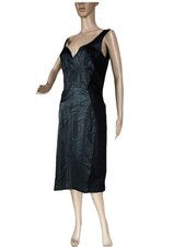 ASOS Echtleder Kleid Schwarz Neu mit Etikett Gr. 42 (EU14)