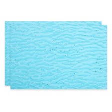 4 x 6 Inch Stained Glass Sheets, 2 Sheets Art Glass, Ocean Blue Waves
