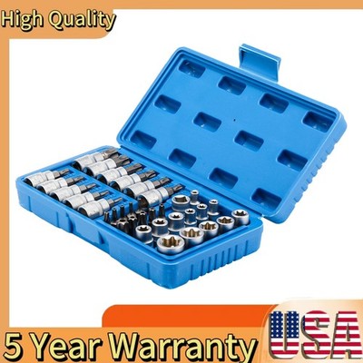 T Sockets With Torx Bits 34x 3/8 Drive 3/8'' Tool Case For Trucks E-torx CR-V