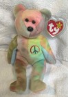 Ty Beanie Babies Peace Bear 1996 with Tag Protector P.E. Pellets — photo 1
