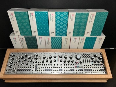 Complete Mutable Instruments System in Custom Maple Case 116hp
