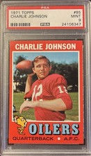 1971 Topps Charlie Johnson 85 Rc Psa 9 Mint Denver Broncos Ring Of Fame 1971 Topps Charlie Johnson 85 Rc Psa 9 Mint Denver Broncos Ring Of Fame