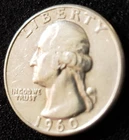1960 (P) Washington Quarter 90% Silver #330060 Actual Pic