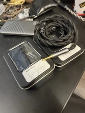 HAKUGEI KURO 2 Pin 0.78 Replacement IEM Cable 3.5mm Termination fabric wrapped