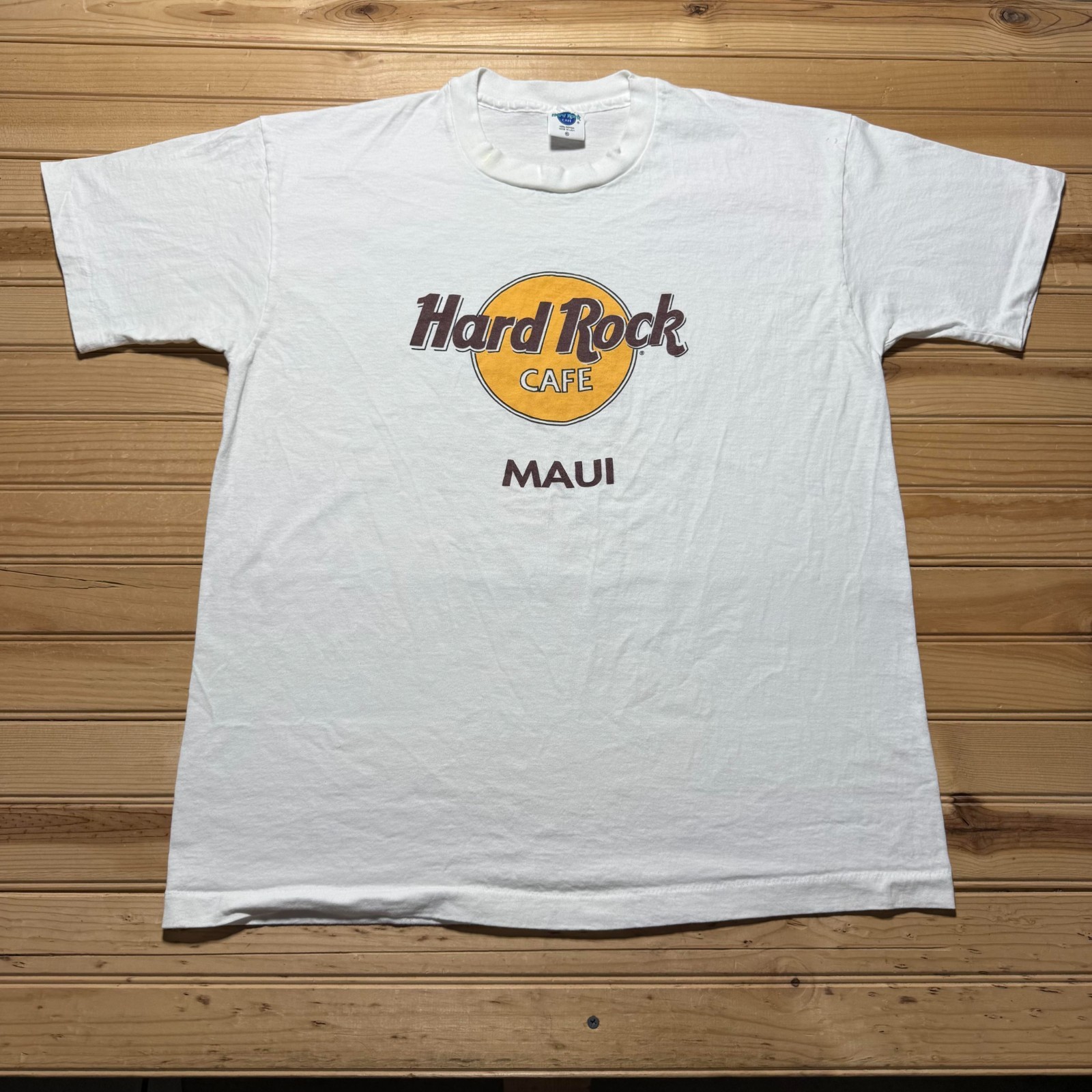 Vintage 90s Hard Rock Cafe Maui Classic Logo Single Stitch Souvenir Shirt USA XL