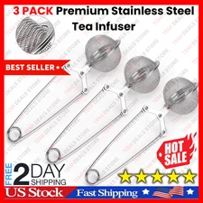 Snap Ball Tea Strainer, 3 Pack Premium Stainless Steel Tea Infuser with Handle**