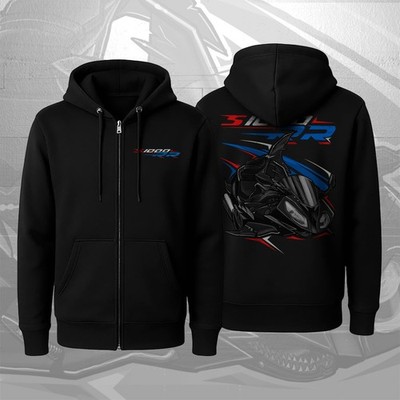 Illustration for a BMW S1000RR 2015-2018 Shark Motorcycle fan Zip Hoodie