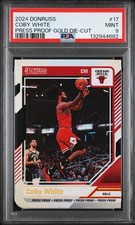 2024 PANINI DONRUSS PRESS PROOF GOLD DIE-CUT #17 COBY WHITE 19/25 PSA 9
