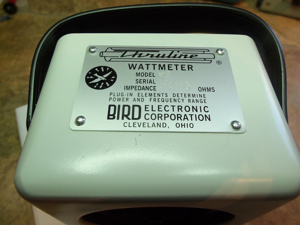 BIRD 43 THRULINE Wattmètre Vide Mannequin Limace Élément (Neuf) Oem